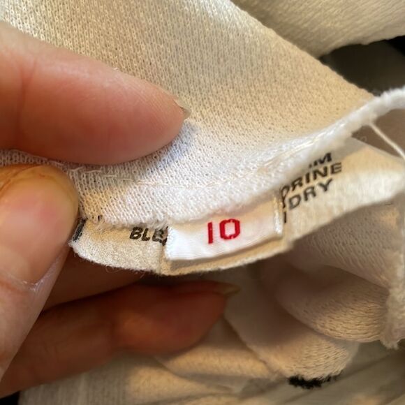 Vtg 70s black & white polyester high neck maxi dress/original woven belt - Picture 7 of 8